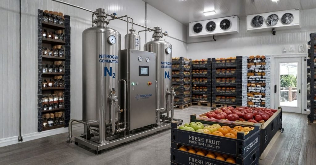 Nitrogen generator for fruit storage applications